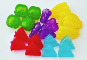 Set 20 cuburi de gheata in forma de fructe, reutilizabile, multicolor, Vivo 19486